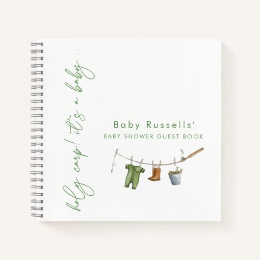 Holy Carp, it's a Baby Shower Guest Book Notitieboek (Voorkant)