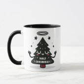 Holy Chrismaroly Mug Cute Floating Christmas Tree Mok (Links)