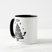 Holy Chrismaroly Mug Cute Floating Christmas Tree Mok (Voorkant links)