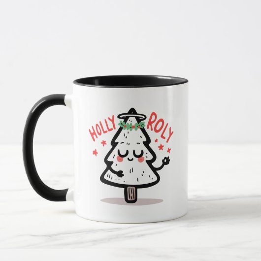 Holy Christma-roly Mug – Cute Meditating Tree Mok (Links)