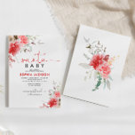 Holy Christmas Berry Santa Baby shower Uitnodiging<br><div class="desc">Nodig geliefden uit om het plezier van een nieuwe aankomst te vieren met deze prachtige Holy Christmas Berry Santa Baby shower Invitation. Met feestelijke rode bessen, blozende roze rozen en zacht groen, dit elegante ontwerp vangt de geest van het vakantieseizoen. Met tekst kunt u de details personaliseren, waardoor het ideaal...</div>