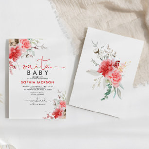 Holy Christmas Berry Santa Baby shower Uitnodiging