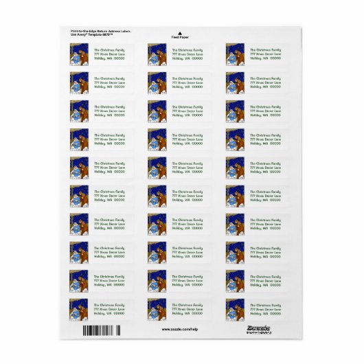 Holy Christmas Kaart Enveloppen Stickers (Full Sheet)