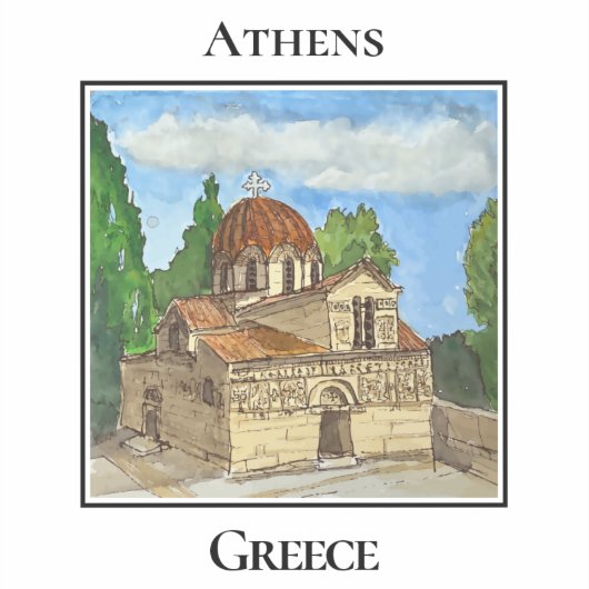 Holy Church of the Virgin Mary Gorgoepikoos Sticker (Voorkant)