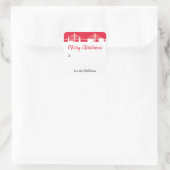 Holy City Holiday Red Charleston Skyline Vierkante Sticker (Tas)