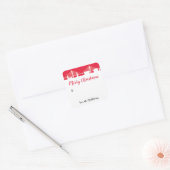 Holy City Holiday Red Charleston Skyline Vierkante Sticker (Envelop)