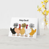 Holy Cluck, Gelukkige Verjaardag Moeder Clucker Kaart (Gele Bloem)