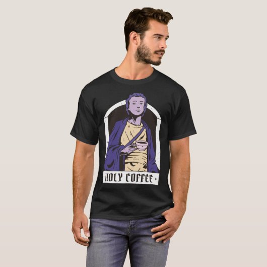 Holy Coffee Bean Caffeine T-shirt (Voorkant volledig)