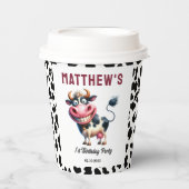 Holy Cow! 1st Birthday | Animal First Birthday Papieren Bekers (Voorkant)