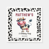 Holy Cow! 1st Birthday | Animal First Birthday  Servet (Voorkant)