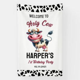 Holy Cow! 1st Birthday | Farm Animal Party Spandoek