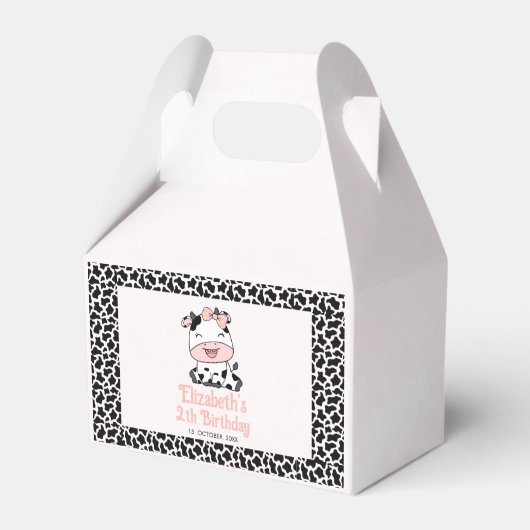 Holy Cow, Adorable cow birthday girl Bedankdoosjes (Achterkant)