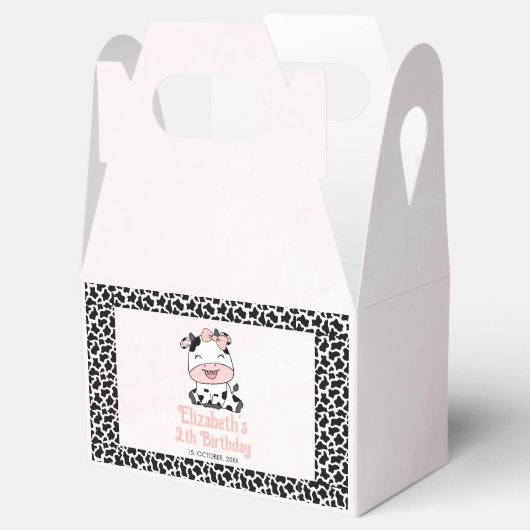 Holy Cow, Adorable cow birthday girl Bedankdoosjes (Geopend)