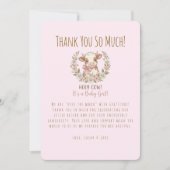 Holy Cow Baby Shower Pink Farmhouse Bedankkaart (Voorkant)