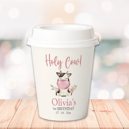 Holy cow! - Cute 1st Birthday Girl Papieren Bekers