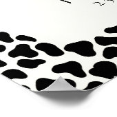 Holy cow! - Cute 1st Birthday Girl with Cow Theme Poster (Hoek)