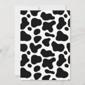 Holy Cow Funny Black White 40th Birthday Kaart (Achterkant)