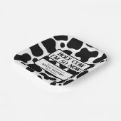 Holy Cow Funny Black White 50th Birthday Papieren Bordje (Gebogen)