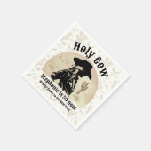 Holy Cow Funny Vintage Cowgirl 50th Birthday Servet (Hoek)