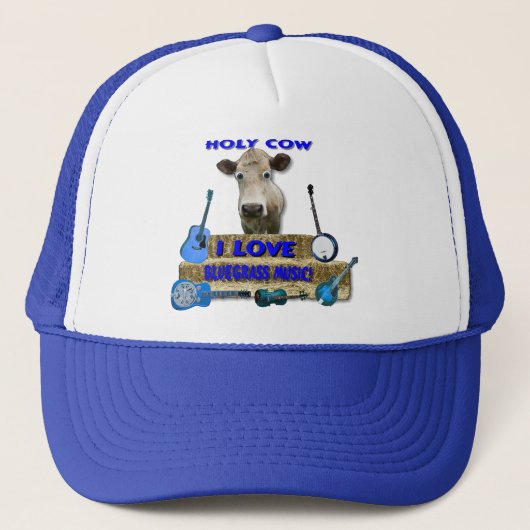 HOLY COW I LIEFT VAN BLUEGRASS MUSIC TRUCKER PET (Voorkant)