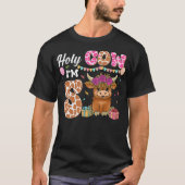 Holy Cow I'm 5 Highland Cow Farming 5th Birthday 5 T-shirt (Voorkant)