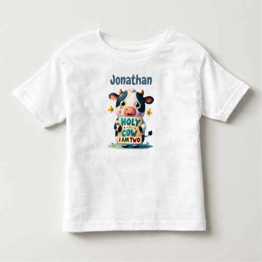 Holy Cow, I'm Two! Kinder Shirts (Voorkant)