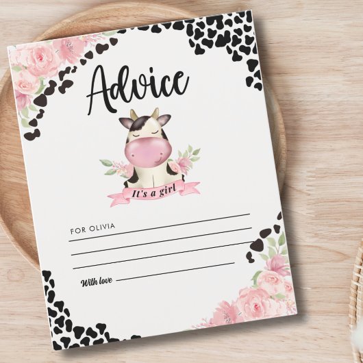 Holy Cow It's a Girl Cute Cow Baby shower