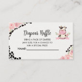 Holy Cow It's a Girl Cute Cow Baby shower Informatiekaartje (Voorkant)