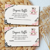 Holy Cow It's a Girl Cute Cow Baby shower Informatiekaartje