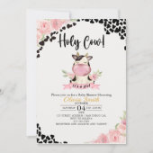Holy Cow It's a Girl Cute Cow Baby shower Kaart (Voorkant)