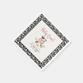 Holy Cow It's a Girl Cute Cow Birthday Servet (Hoek)