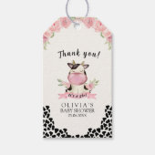 Holy Cow It's a Girl Cute Cow Cadeaulabel (Voorkant)