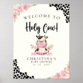 Holy Cow It's a Girl Cute Cow  Poster (Voorkant)