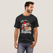 Holy Cow It's Christmas Santa Hat Bauble For Farme T-shirt (Voorkant volledig)