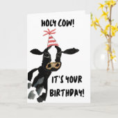 Holy Cow! It's Your Birthday Card Kaart (Gele Bloem)