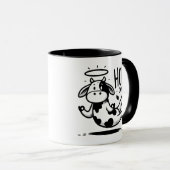 Holy Cow Meditating Mug – Floating Cow Funny Pun Mok (Voorkant rechts)