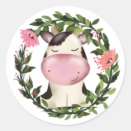 Holy Cow! Ronde Sticker (Voorkant)