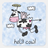 Holy Cow! Vierkante Sticker (Voorkant)
