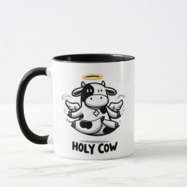 Holy Cow Yoga Mug – Levitating Moo in Zen Pose Mok