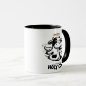 Holy Cow Yoga Mug – Levitating Moo in Zen Pose Mok (Voorkant rechts)