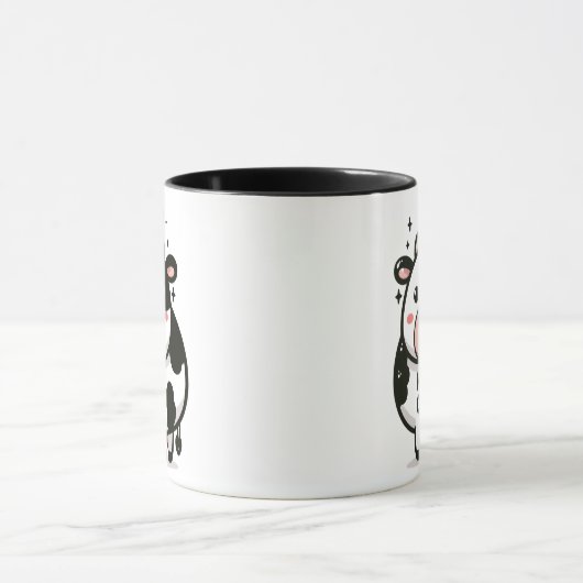 Holy Cow Zen Mug – Cute Moo with Halo Mok (Midden)