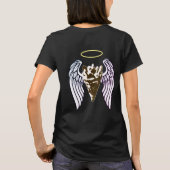 Holy Crêpe! met Angel Crêpe op de rug T-shirt (Achterkant)