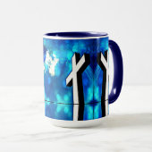 Holy Cross Blue Sky Sparkle Keramische Tegel Mok (Voorkant rechts)