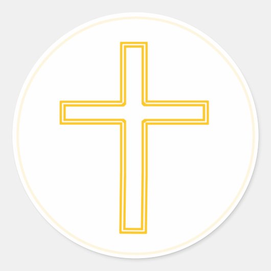 Holy Cross Gold ronde Sticker (Voorkant)
