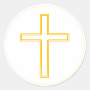 Holy Cross Gold ronde Sticker