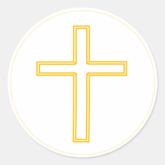 Holy Cross Gold ronde Sticker