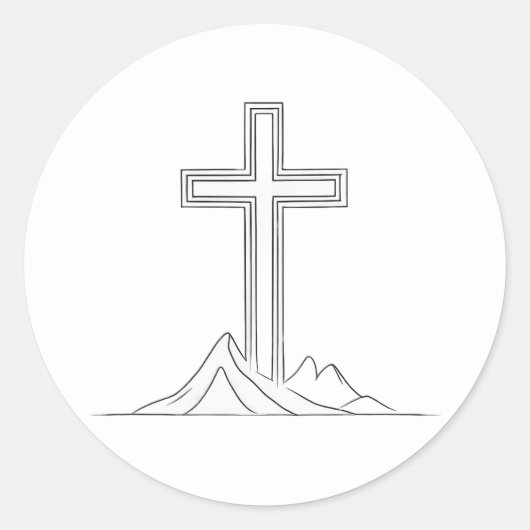 Holy Cross Ronde Sticker (Voorkant)