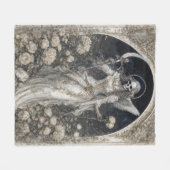 Holy Death Santa Muerte Fleece Deken (Voorkant (Horizontaal))