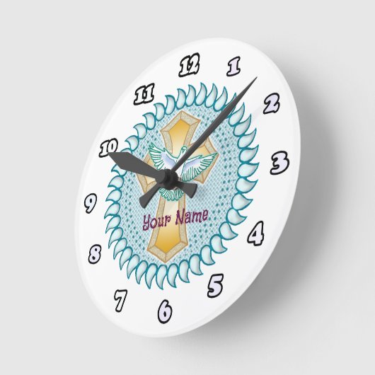 Holy Dove Christelijk Cross klok (Hoek)