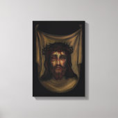 Holy Face - Veronica's Veil Afbeelding - Gebaseerd Canvas Afdruk (Voorkant)